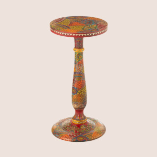 Bout de canapé en bois de manguier indienne D30 multicolore PUNE - HELLIN