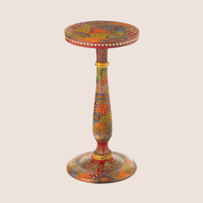 Bout de canapé en bois de manguier indienne D30 multicolore PUNE - HELLIN