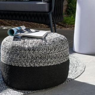 Pouf rond intérieur extérieur D50 chiné/uni PAROS - HELLIN