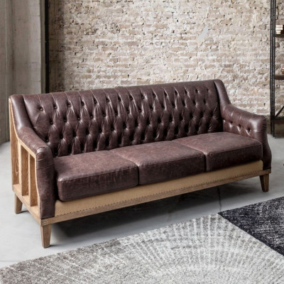 Canapé 3 places en simili cuir ARTHUR - Hellin