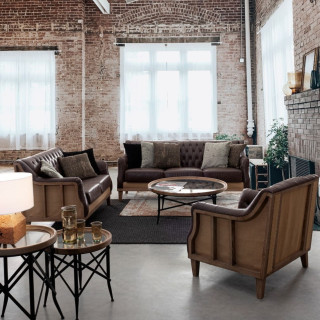 Canapé 3 places en simili cuir ARTHUR - Hellin