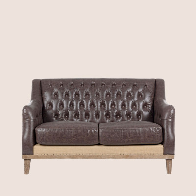 Canapé 2 places en simili cuir ARTHUR - Hellin