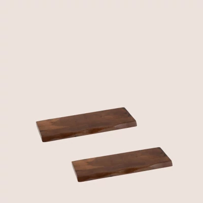 Etagère murale rectangulaire en bois d'acacia L70 (lot de 2) EDGAR - HELLIN