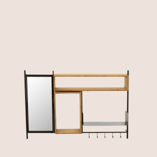 Porte manteau  en  bois et métal - hellin