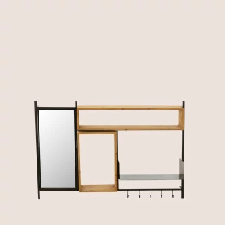 Porte manteau  en  bois et métal - hellin