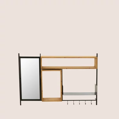 Porte manteau  en  bois et métal - hellin