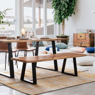 Banc en bois et métal Connemara - Hellin