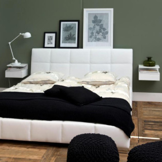 Chevet suspendu en bois 1 tiroir 1 niche - Hellin