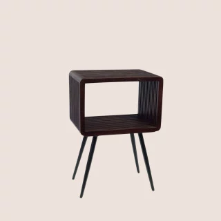 Table de chevet 1 niche en teck MILAN - HELLIN