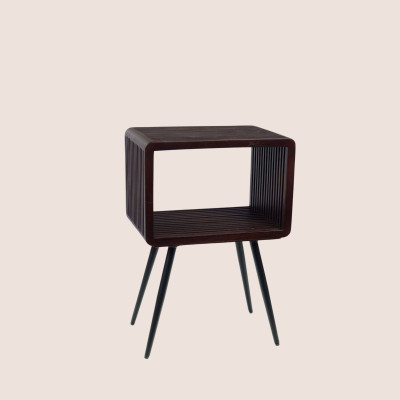 Table de chevet 1 niche en teck MILAN - HELLIN