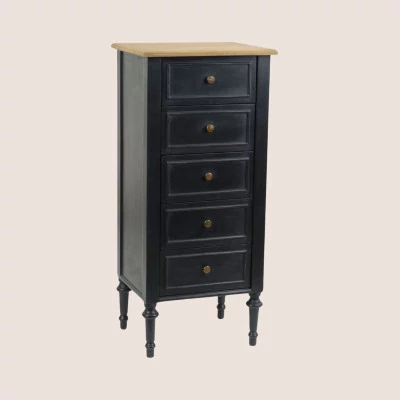 Chiffonnier en bois à 5 tiroirs NEYLA - HELLIN