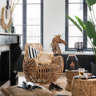 Fauteuil en rotin naturel LOTUS - HELLIN