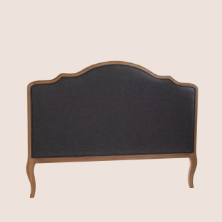 Tête de lit double en bois et en tissu gris L160 BETSY - HELLIN