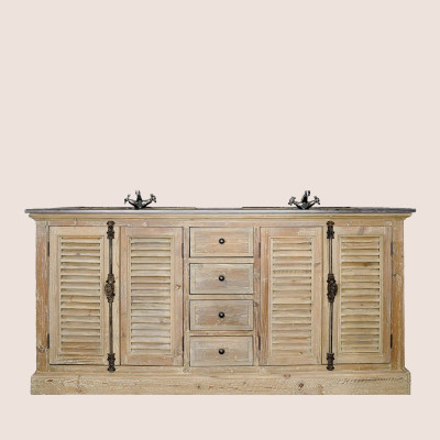 Meuble double vasque au style exotique | Hellin