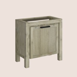 Meuble sous vasque simple 80 en acacia - Hellin