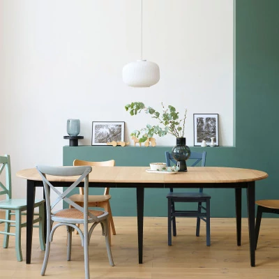 Table ronde extensible Victoria : chêne massif / 12 pers - Hellin