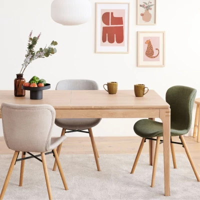 Table à manger rectangulaire extensible en bois L160/234 BONIE - HELLIN