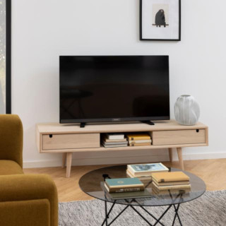 Meuble tv bas de style scandinave : bois clair / Centior - Hellin