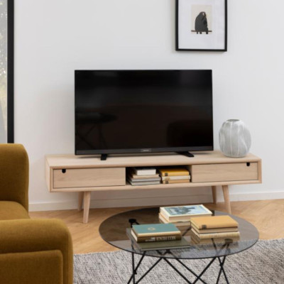 Meuble tv bas de style scandinave : bois clair / Centior - Hellin