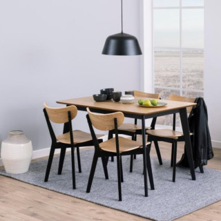 Table à manger rectangulaire en bois : 4 à 6 personnes | Hellin