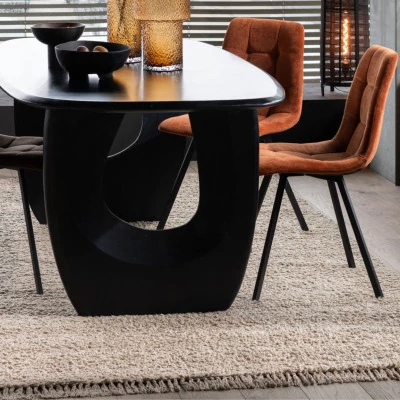 Tapis rectangulaire en coton beige WISTON - HELLIN