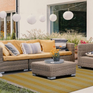 Tapis de jardin rectangulaire à rayures 195x295 MARJOLAINE - HELLIN