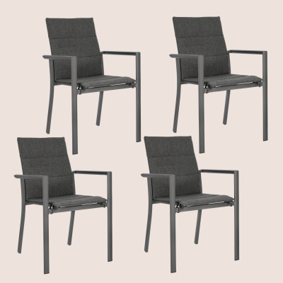 Coussin pour chaise de jardin en toile (lot de 4)  CASSIS - HELLIN