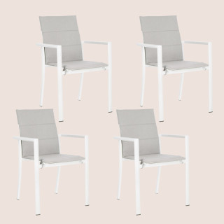 Coussin pour chaise de jardin en toile (lot de 4)  CASSIS - HELLIN