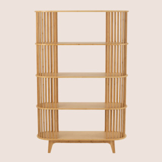 Bibliothèque en bambou naturel 4 étagères IPANEMA - HELLIN