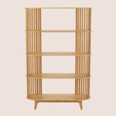 Bibliothèque en bambou naturel 4 étagères IPANEMA - HELLIN