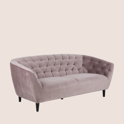 Canapé 3 places en tissu capitonné - Hellin