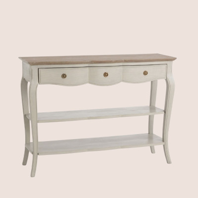 Console double en bois 1 tiroir - Hellin