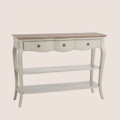 Console double en bois 1 tiroir - Hellin