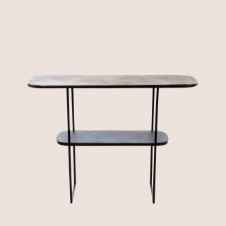 Console rectangulaire en fonte double plateau L116 MILES - HELLIN