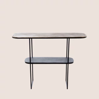 Console rectangulaire en fonte double plateau L116 MILES - HELLIN