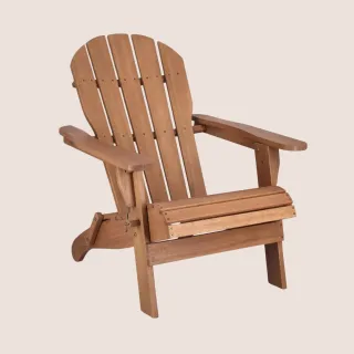 Fauteuil relax pliant à accoudoirs en bois d'acacia LOUISIANE - HELLIN