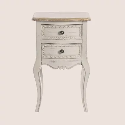 Table de nuit 2 tiroirs en bois - HELLIN