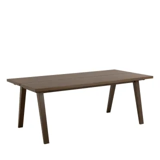 Table à manger rectangulaire en chêne fumé L200 8 personnes ALISIA - HELLIN