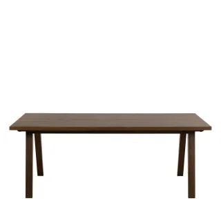 Table à manger rectangulaire en chêne fumé L200 8 personnes ALISIA - HELLIN