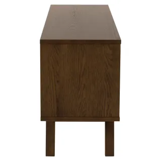 Buffet bas scandinave en chêne fumé 4 tiroirs 1 porte L160 ALISIA - HELLIN