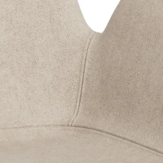 Fauteuil de salle à manger pivotant à accoudoirs beige clair BETINA - HELLIN