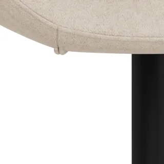 Fauteuil de salle à manger pivotant à accoudoirs beige clair BETINA - HELLIN