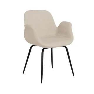 Chaises de salle à manger à accoudoirs beige clair (lot de 2) BETINA _ HELLIN