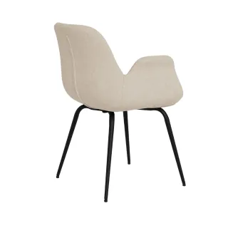 Chaises de salle à manger à accoudoirs beige clair (lot de 2) BETINA _ HELLIN