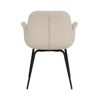Chaises de salle à manger à accoudoirs beige clair (lot de 2) BETINA _ HELLIN