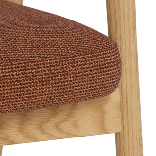 Chaises scandinaves en tissu terracotta et chêne (lot de 2) ALVINA - HELLIN