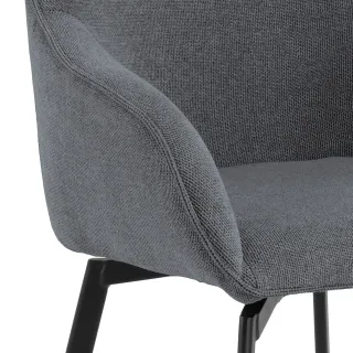 Fauteuils de salle à manger pivotants (lot de 2) SARA - HELLIN