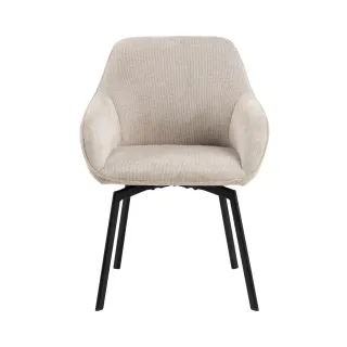 Fauteuils de salle à manger pivotants (lot de 2) SARA - HELLIN