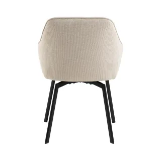 Fauteuils de salle à manger pivotants (lot de 2) SARA - HELLIN