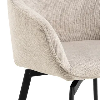 Fauteuils de salle à manger pivotants (lot de 2) SARA - HELLIN